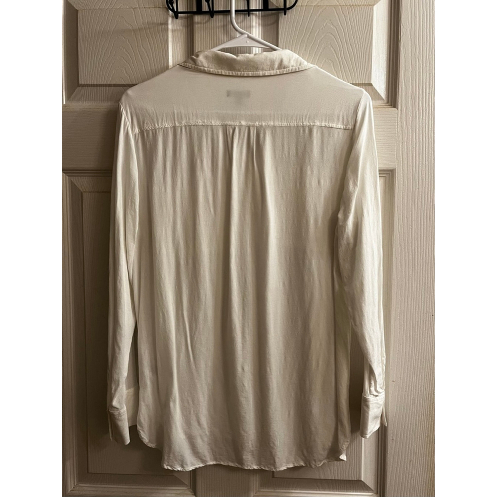 Women's Talbots~Button Down Shirt Off-White~LP - Picture 10 of 10